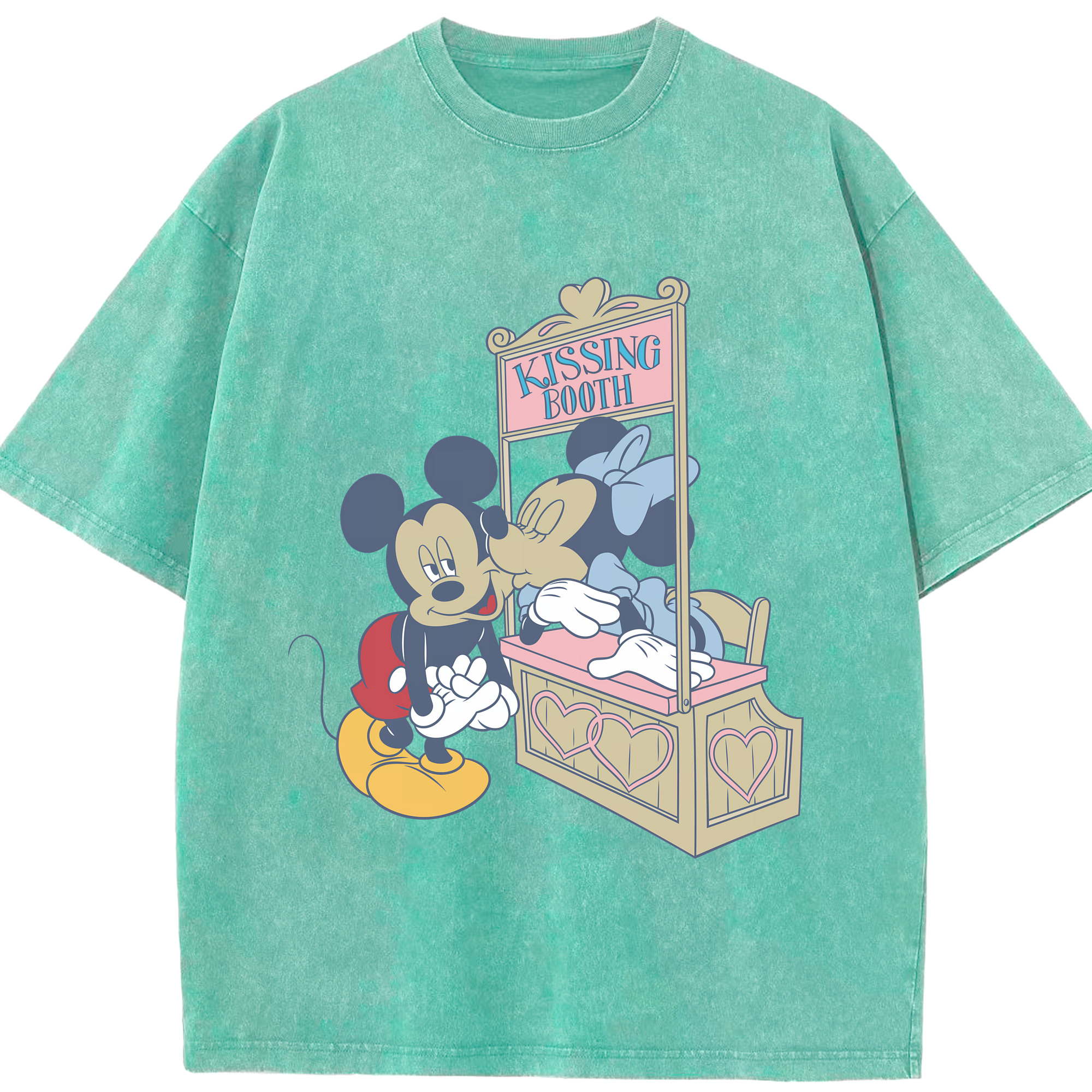 （画像用） ミッキーマウス Mickey Mouse 綿100% ヴィンテージ風 半袖Tシャツ（フロントプリント）